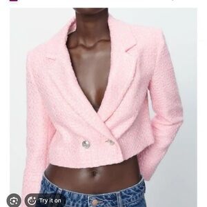 Zara Light Pink Women's Blazer
